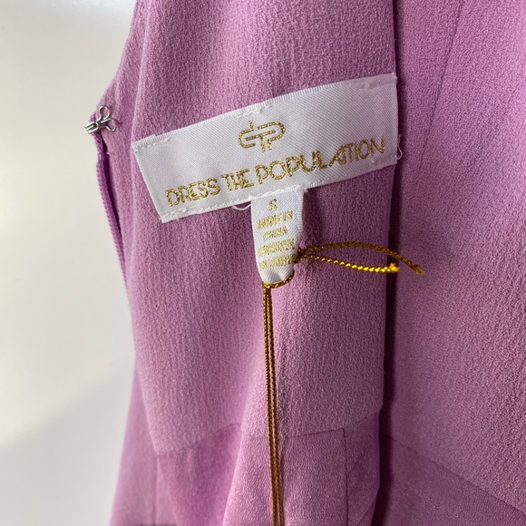 DRESS THE POPULATION JODI CREPE EVENING DRESS - Picture 5 of 8